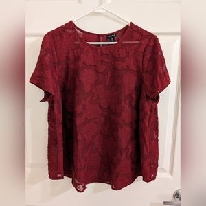 Torrid sheer floral blouse